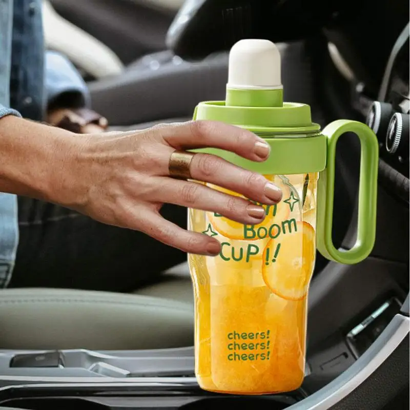 Simple Large Capacity Cup Leakproof Mixer for milk tea lemon tea fruit drinks cocktails shaker with popsicle stick and ice tray