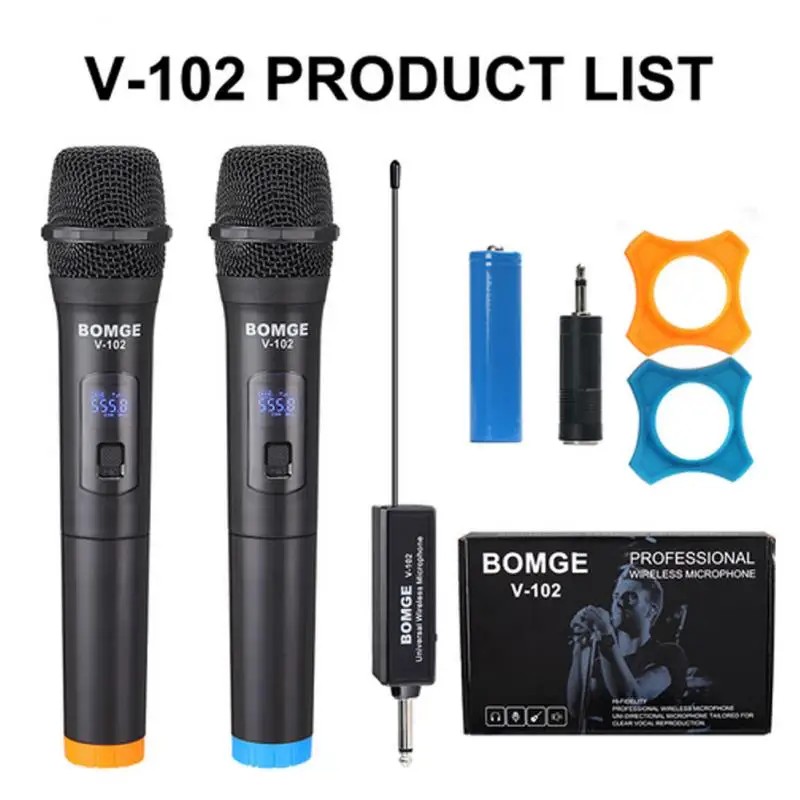 wireless mic Wireless Microphone G-MARK X220U UHF Recording Karaoke Handheld 2 Channel Lithium Battery 50m For Stage Church Party School karaoke microphone