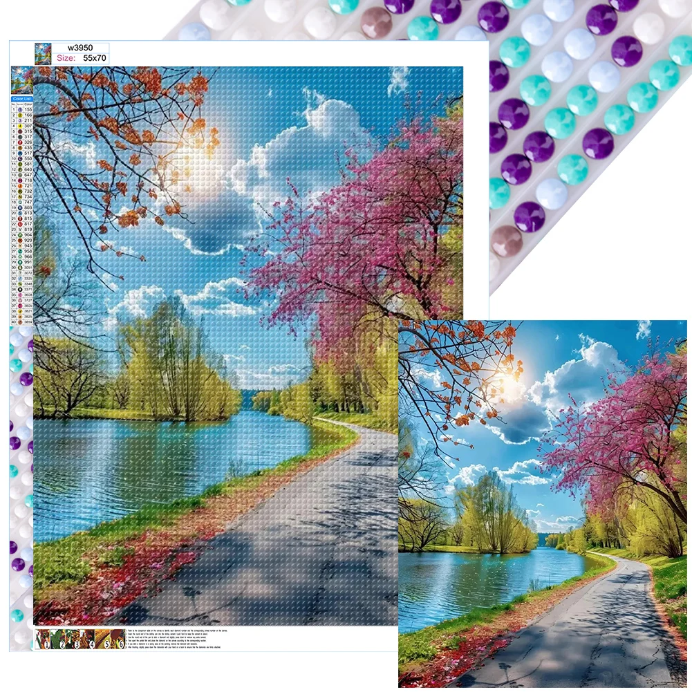 

5D DIY полностью круглая Алмазная картина 55x70 см
