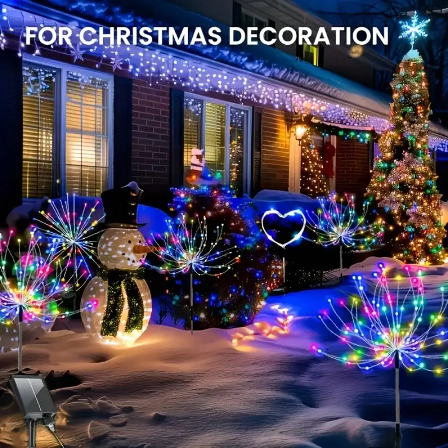 5 IN 1 Outdoor Solar Light-300 LED Light, 8 Lighting Modes - Image 3