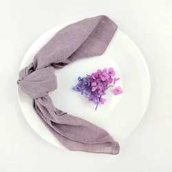 Sage Green Pure Cotton Gauze Napkin Set - 10PCS, 40x40cm, Elegant Dining & Wedding Decor (Grayish purple 10p)