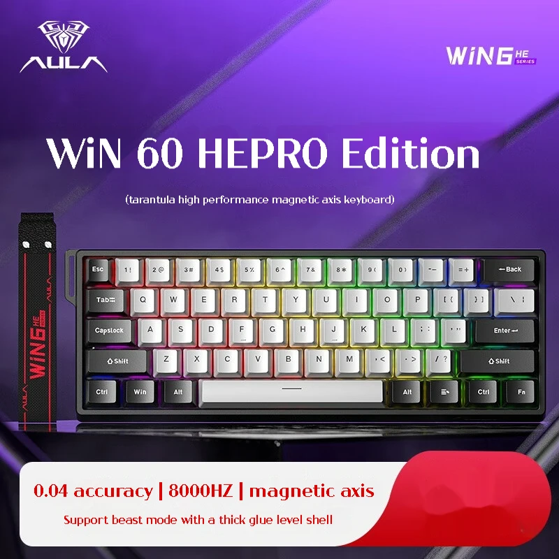 aula win60HE カスタム　キーボード AULA WIN60HE Magnetic Switch Keyboard: Fast & Responsive