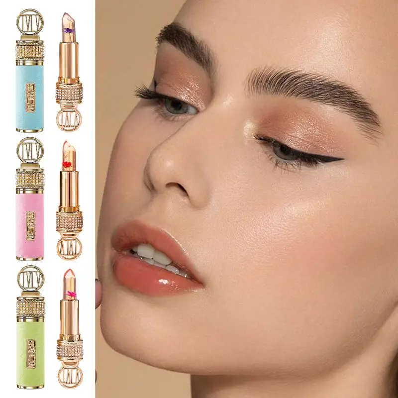 

Цветочное пятно для губ, средство для ухода за губами, питательное средство для губ, не липкая эссенция для губ с изменением температуры