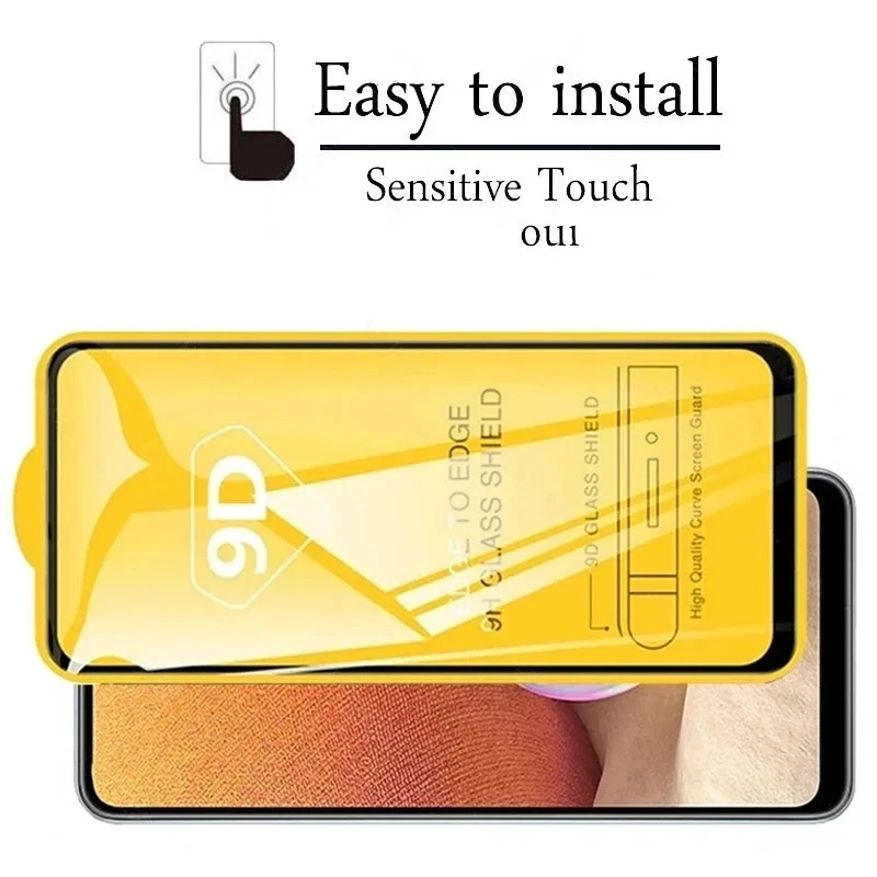 9D Tempered Glass For Samsung A54 A34 A55 A15 A13 A14 A53 A52 A12 A33 A23 A32 A73 A03 A50 A70 A21S Screen Protector + Lens Film