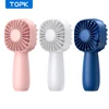 TOPK 1800mah Mini Portable fan,USB Electric Fan 3 Speeds rechargeable portable fan Eyelash hand fans for room Camping Supplies 1