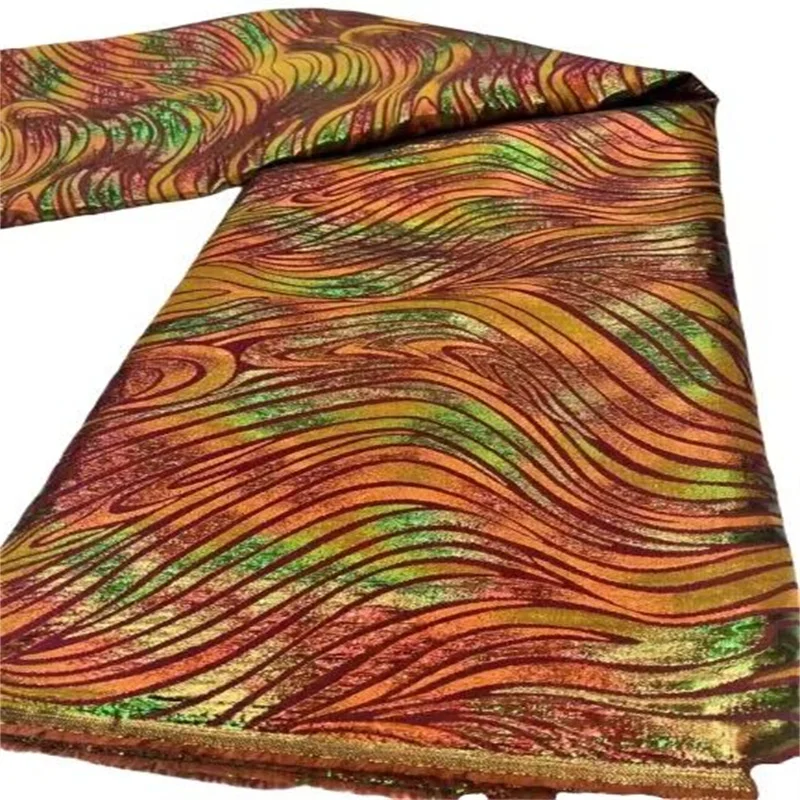 

Новинка 2023, блестящая жаккардовая кружевная ткань высокого качества, блестящая кружевная ткань для пошива платья