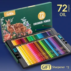 Deluxe Multi-Color Professional Watercolor Pencil Set (72 Oil Colors)