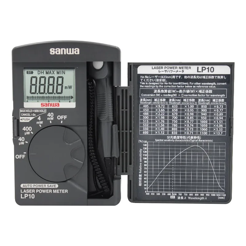 

Sanwa LP10 laser power meter 40mW infrared semiconductor laser power equipment tester/CD player/MD recorder/laser pointer