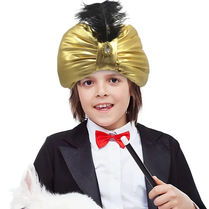 Christmas Decorations Party Santa Hat Old Man Elf Clown Pants Leg Hat Hot Gold Bright Color Wrap Arab Ethnic 1PC