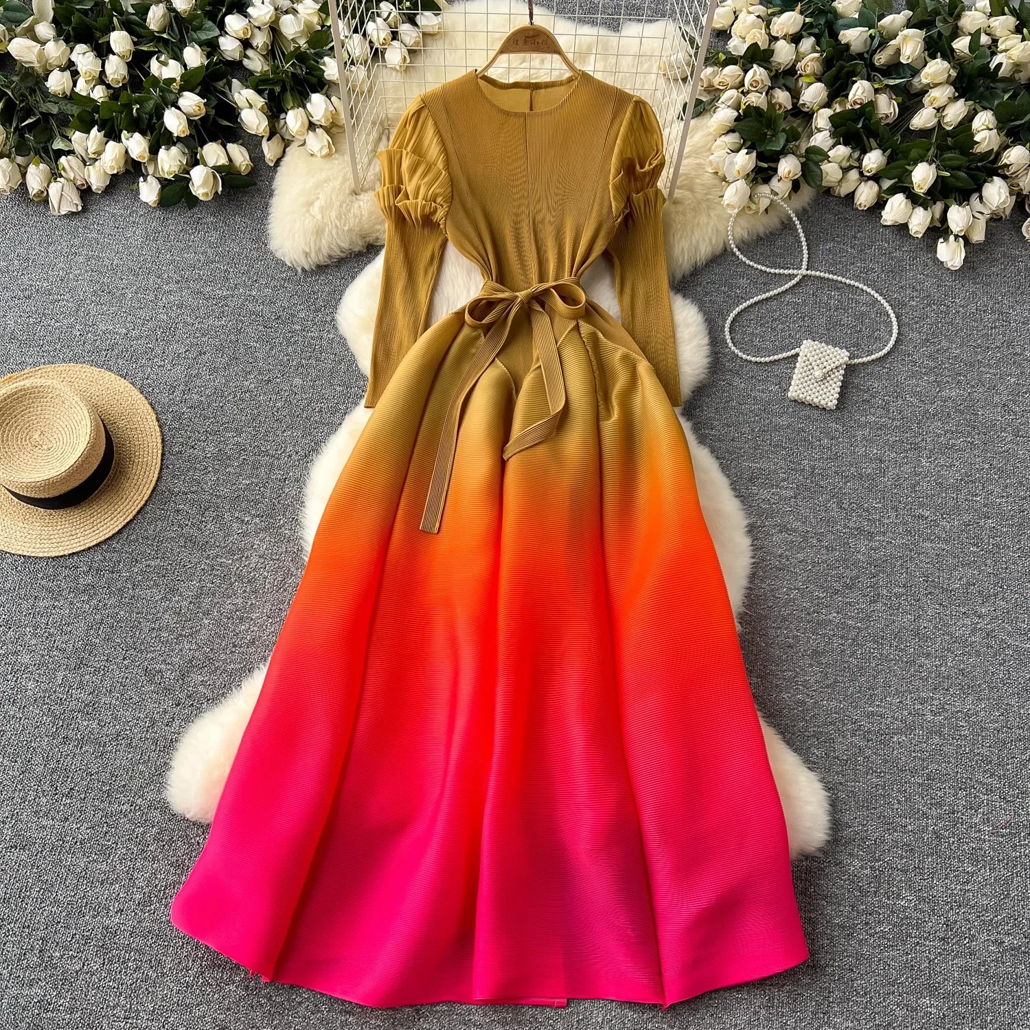 chinese dress ladies Akhl Silk Gradient Maxi Dress with Sequin Straps main image 1