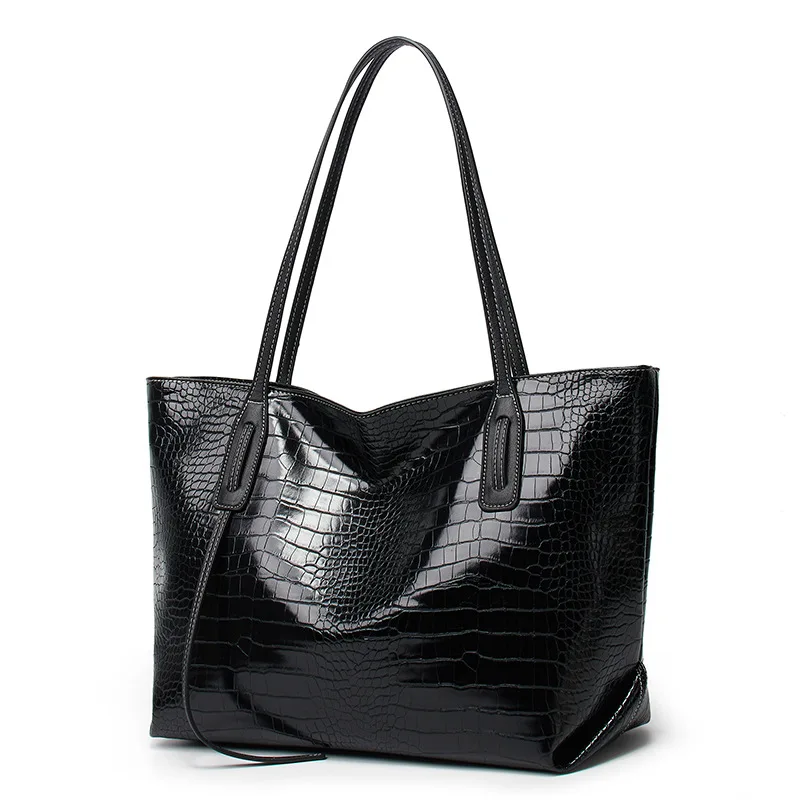 

Women Handbag Genuine Leather Bags Crocodile Women Bags Designer Crossbody Bags Retro Tote Fashion Chain Shoulder Messenger Bag