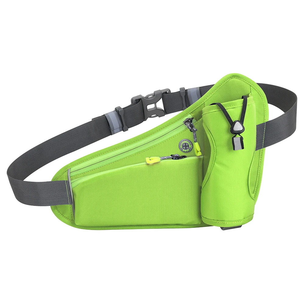Running Bag Cycling Bag Reflective Hydration Belt Pack Waterproof Large Capacity Water Bottle Holder Bag for Hiking Walking