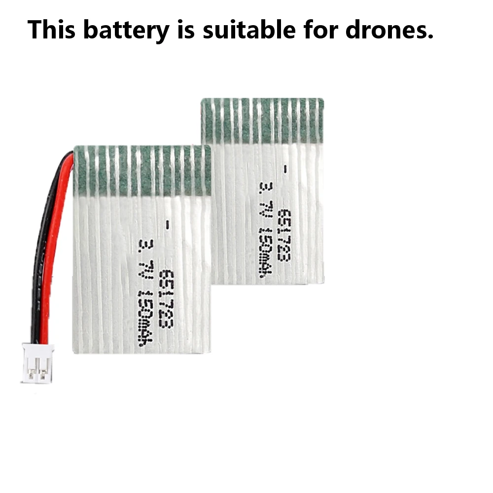 

Rechargeable 3.7V 651723 20C 150Mah Li-Polymer Li Battery For Remote Control Aircraft X5C Rc Drone X5Sw H107D X5Sc X3 X4