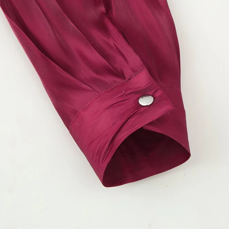 Chic Women Lace Up Shirt Turn-down Collar Long Sleeve Single Breasted Loose Blouse Fashion 2026 Spring Shirts Tops ﻿