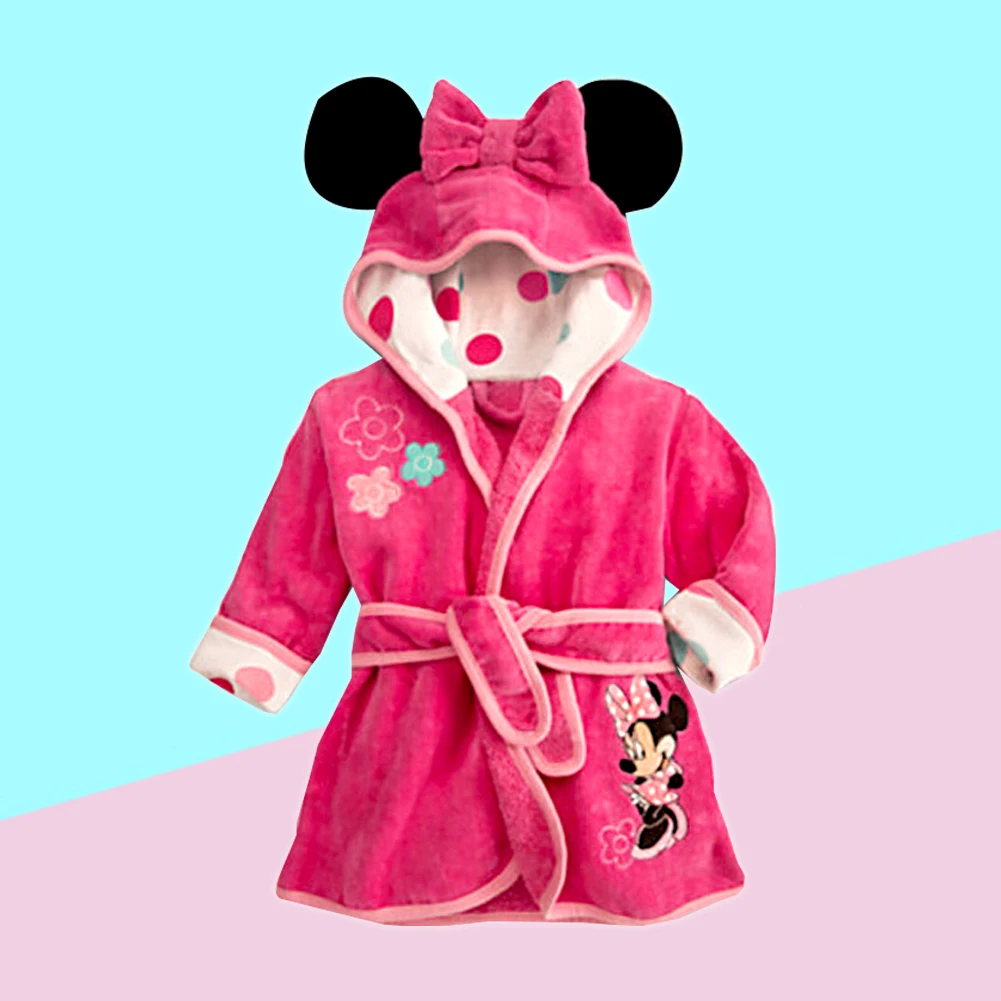 Children Pijama Minnie Infantil Kids Warm Pajama Girl flannel Pyjamas Baby Girls Animal Sleepwear Robe Autumn and Winter flannel pajamas