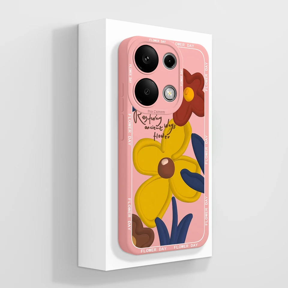 Beautiful Flower Liquid Anti-Fall Phone Case