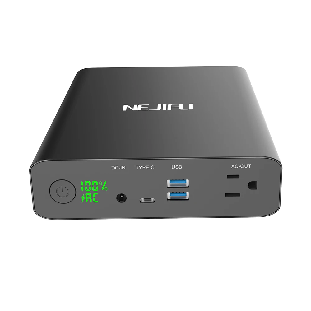 

2023 Nejifu New 240v Power Bank 50000mah For Laptop External Battery Charger Pd Powerbank 64000mah With AC Outlet