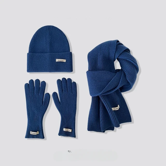 Women’s Winter Knit Hat, Scarf & Gloves Set 2