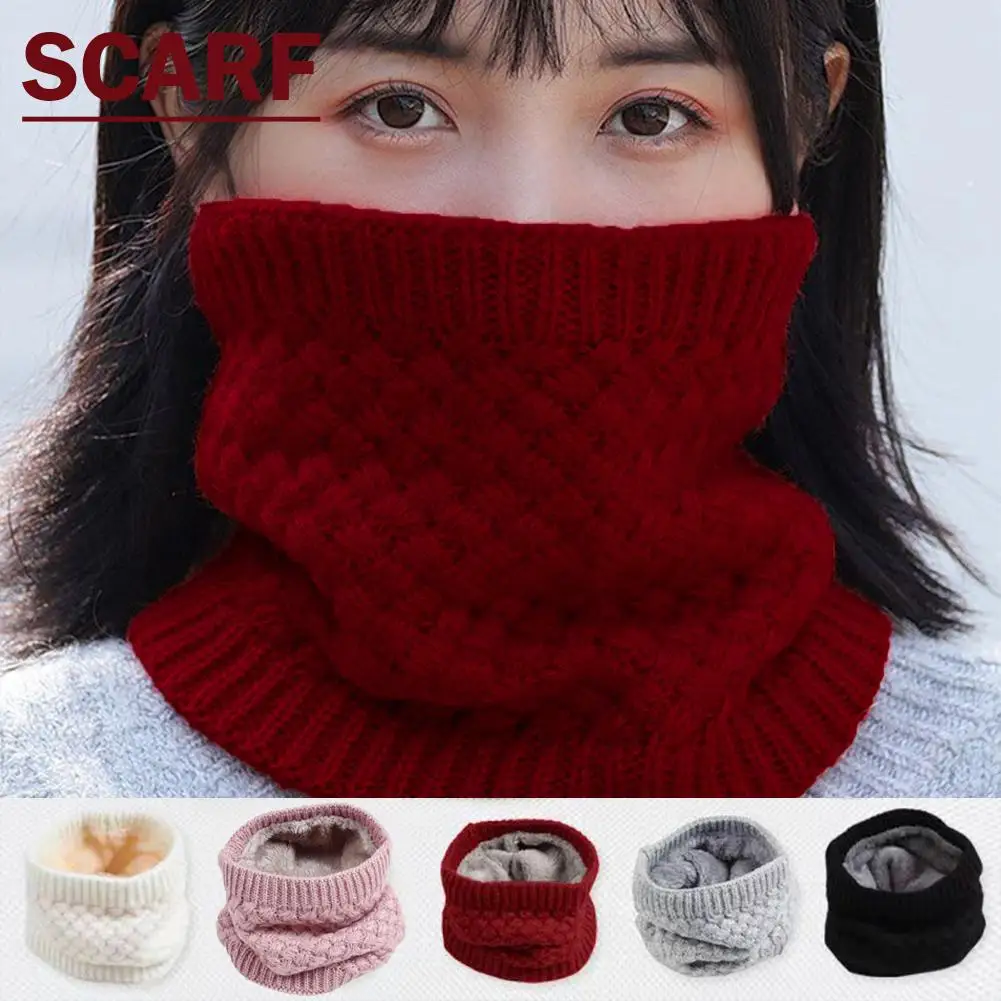 

Winter Scarf for Women Children Baby Warm Cotton Brushed Knit Neck Warmer Circle Ski Climbing Thick Neck Scarves Neckerchie C6M9