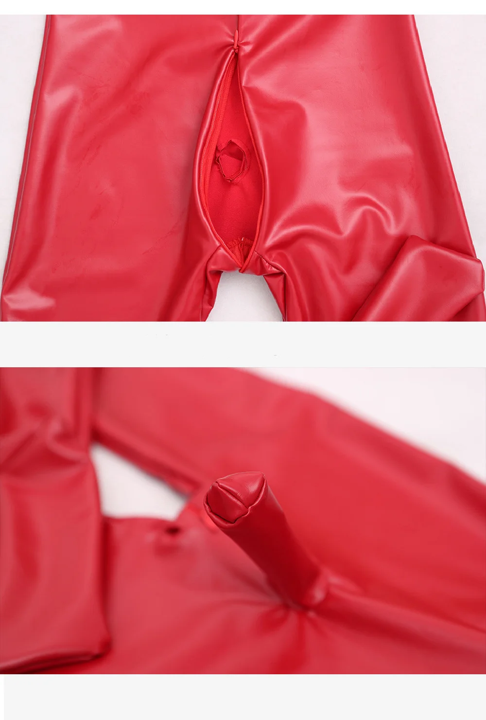 Cosplay Costume Latex Lingerie Sexy Fetish Wear Sexy Oil Shiny Full Bodysuit Latex Elasitc Sexy Tight Zipper Open Crotch Cosplay Leotard U Convex Pouch Jumpsuit Plus Size