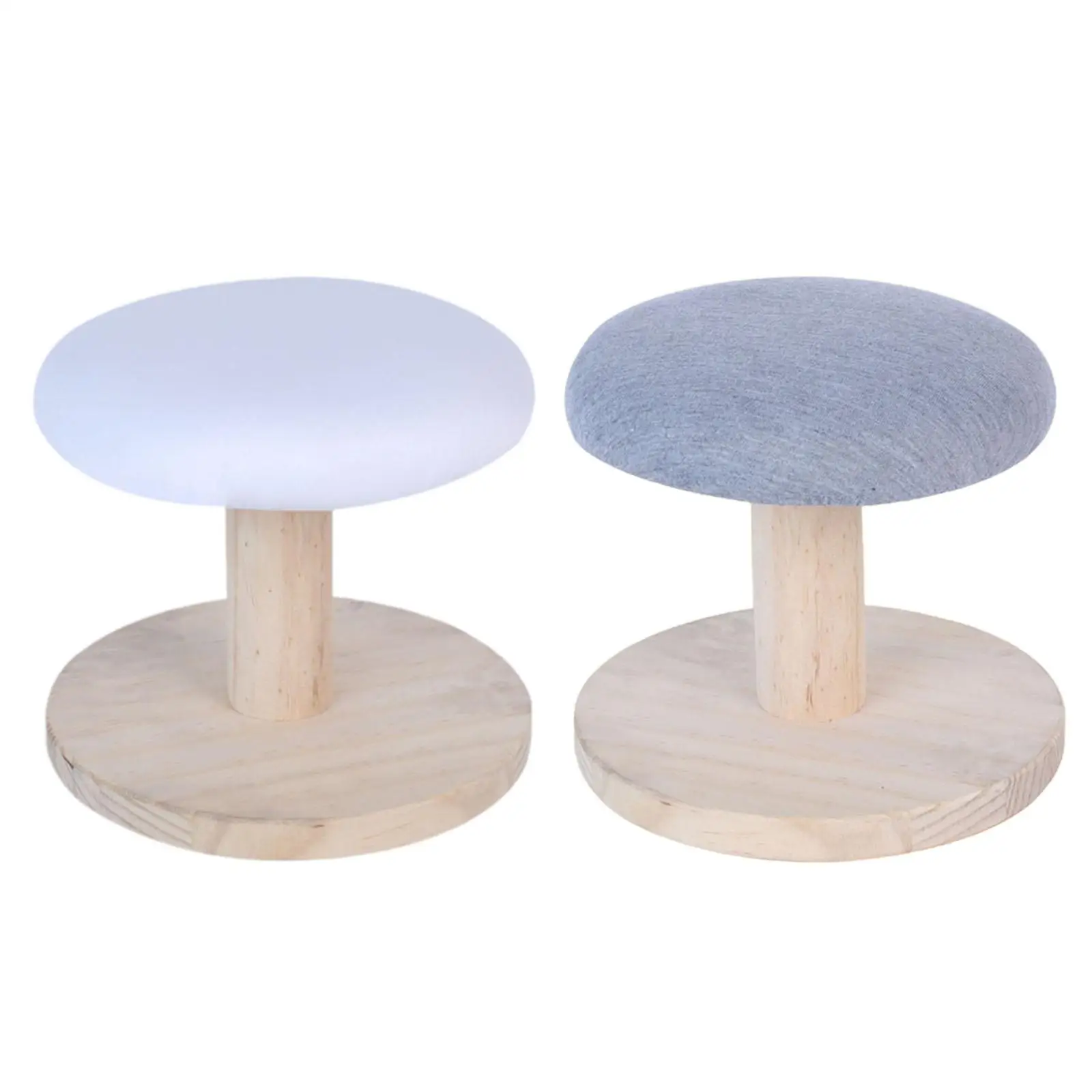 Round Ironing Stool Ironing Pad Wood Thickened Mini Auxiliary Tool Table Portable Board for Craft Collars Home