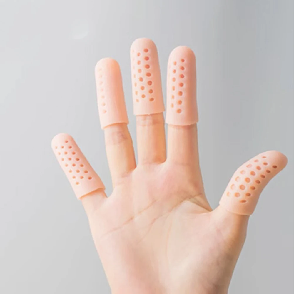 5/20pc Transparent Breathable Sleeve Finger Protector Silicone Anti-Friction Toe Caps Prevent Blisters Cover Protector Foot Care