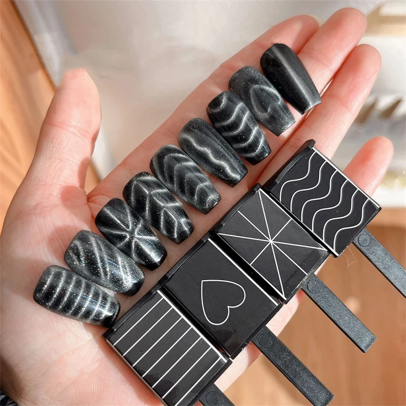Description Picture 4 of item5pcs/set Manicure Cat Eye Magnet 3D Magnetiron Nail Polish Gel Varnish Heart Pattern Strong Magnet Magnetic Stick Wand Nail Tool