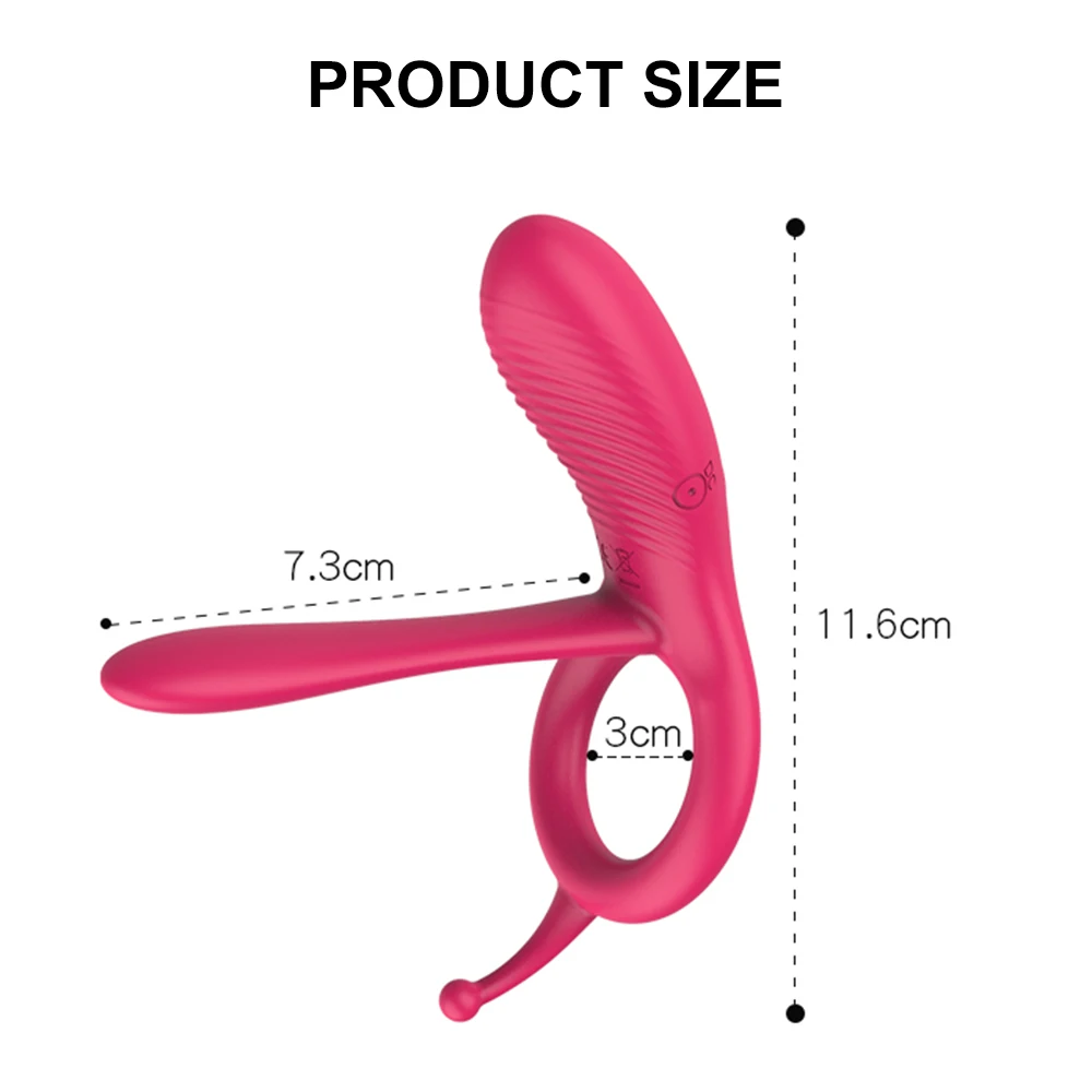 Long Tongue Cock Sleeve Ring Vibrator for Men Penis Massager 10 Frequency Clitoral Anal Stimulation Erotic Sex Toys for Couples — view 6