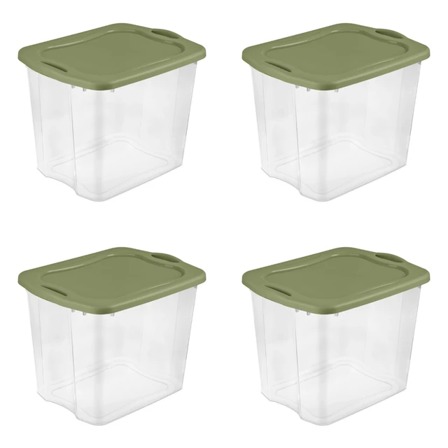 Sterilite Storage Boxes, 30 Gallon Tote, EZ Carry Plastic, under bed storage