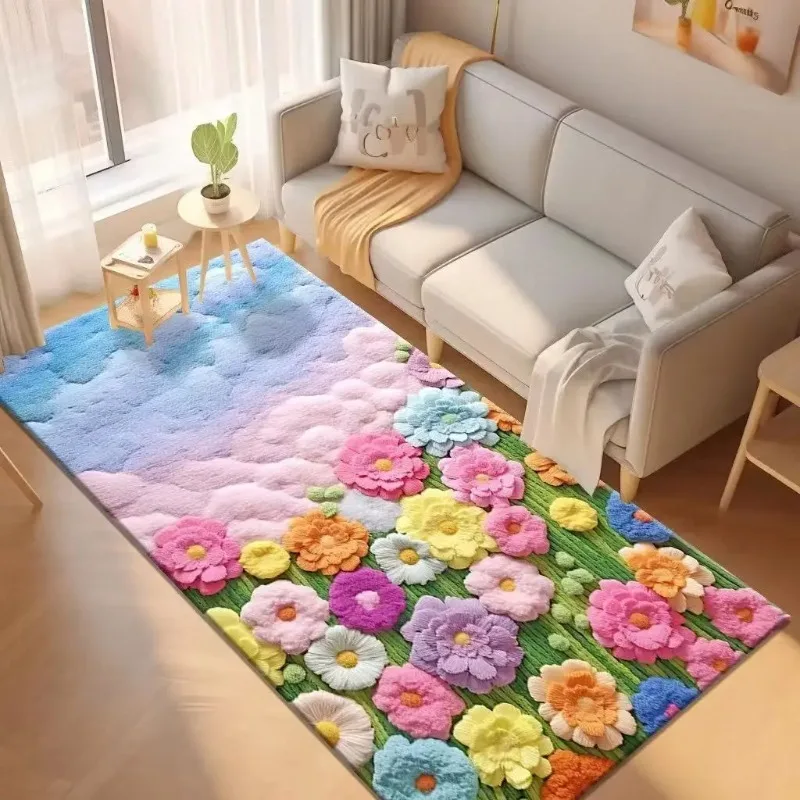 Living room floor mats bedroom carpet room plush rug mat sofa coffee table mat Nordic style main image 1