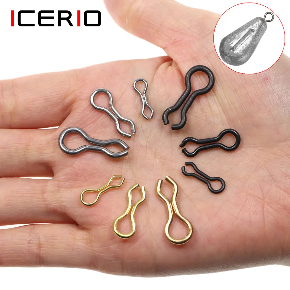 LIONRIVER 50/100pcs Fishing Stainless Steel/ Brass Sinker Eyelets DO-IT  Mould Loops for Metal Jigs Hard Lure Weight Molds S M L