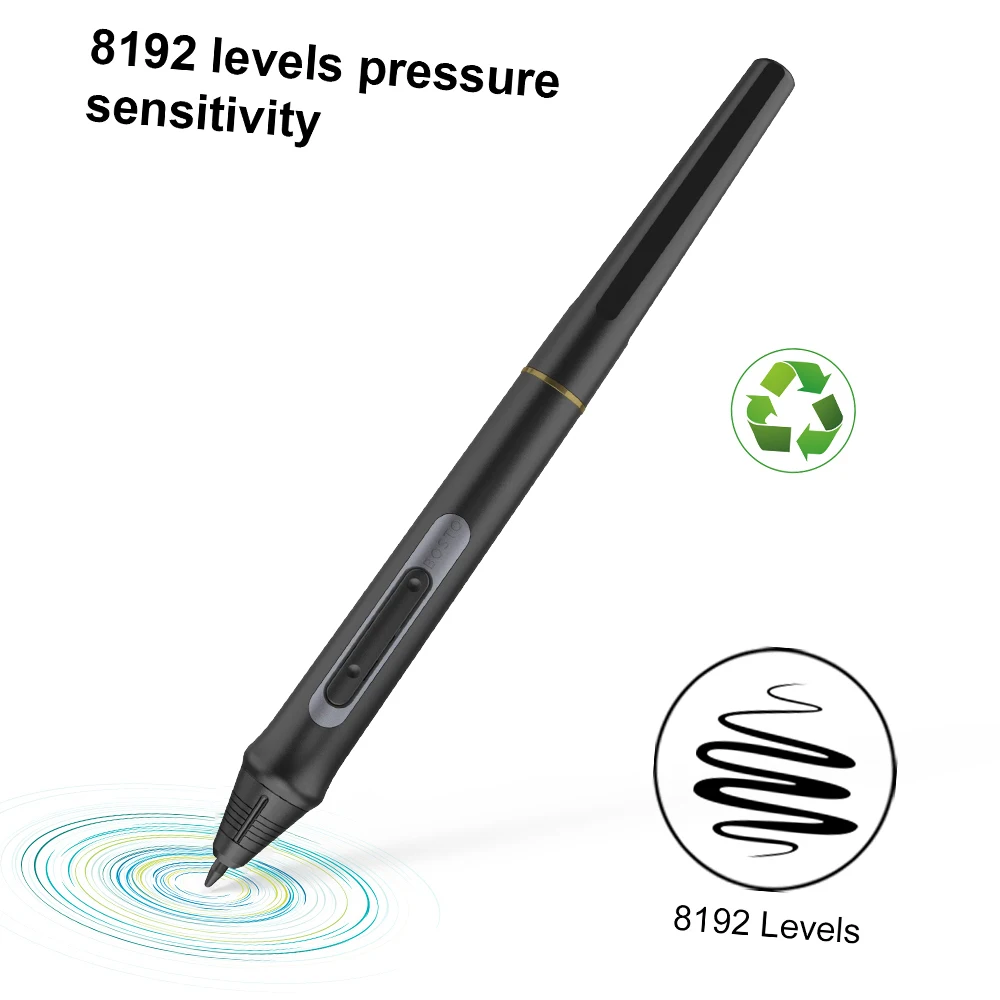 Rechargeable Stylus Pen With 8192 Pressure Levels For Bosto Tablet_voghion.com