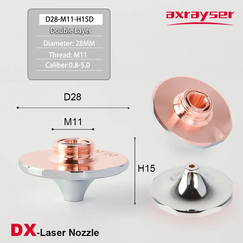 All Types Laser Nozzles Fiber Cutting Machine Double/Single Dia.28/D32mm for Raytools Precitec WSX HSG Bodor HANS Laser Head - Image 14