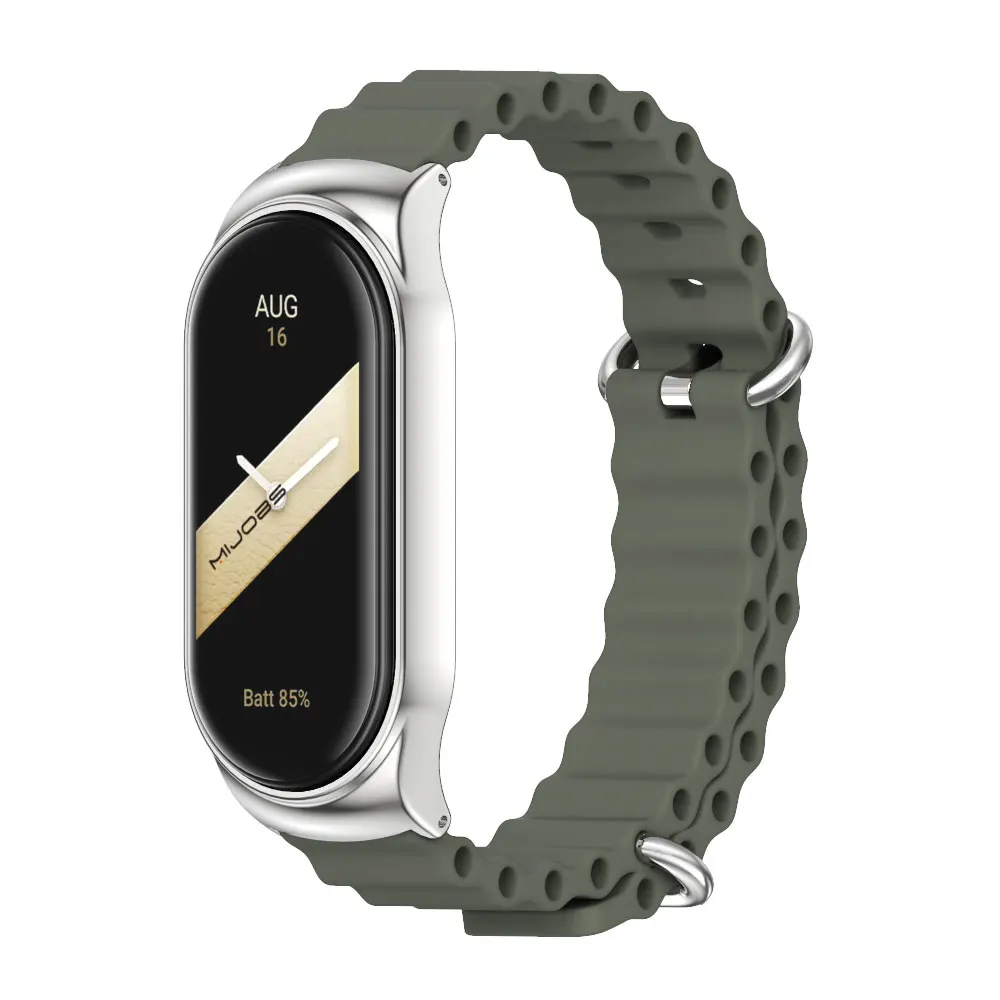 Premium PU Leather Wristband and Metal Bracelet
