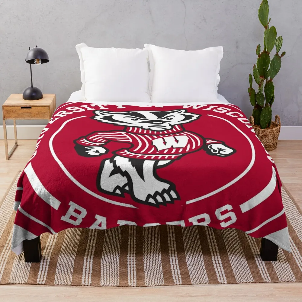 

UW - Madison Circle Throw Blanket Thermal Fluffy Softs Loose valentine gift ideas Blankets