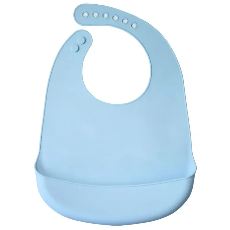 

New Simple Baby Silicone Bib Baby Eating Saliva Towel Waterproof Food Bib for Children and Children