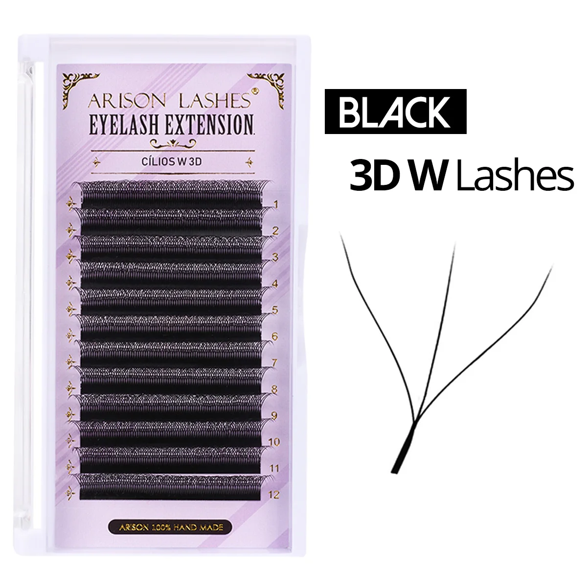 ARISON Multi-Dimensional Volume Eyelash Extensions - Soft Faux Mink Premade Fans