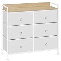 Комод WOLTU с 6 тканевыми ящиками, сервант для хранения для гостиной, прихожей, спальни, дома, наклейка — изображение 5