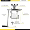 Manual Oil Press Machine Household Seed Oil Press Extractor Peanut Nuts Oil Expeller for Physical Press and Continuous Expelling 5
