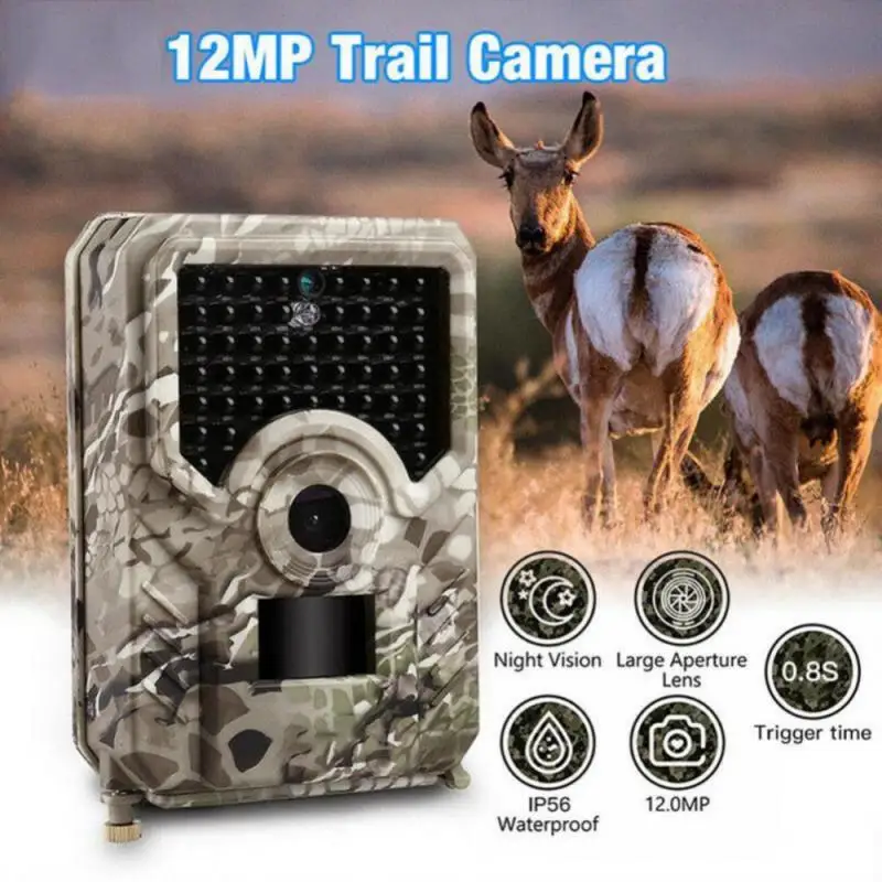 PR200 Hunting Trail Camera 12MP 1080P Hunting Camera IP54 Waterproof Scouts Photo Vision Camera
