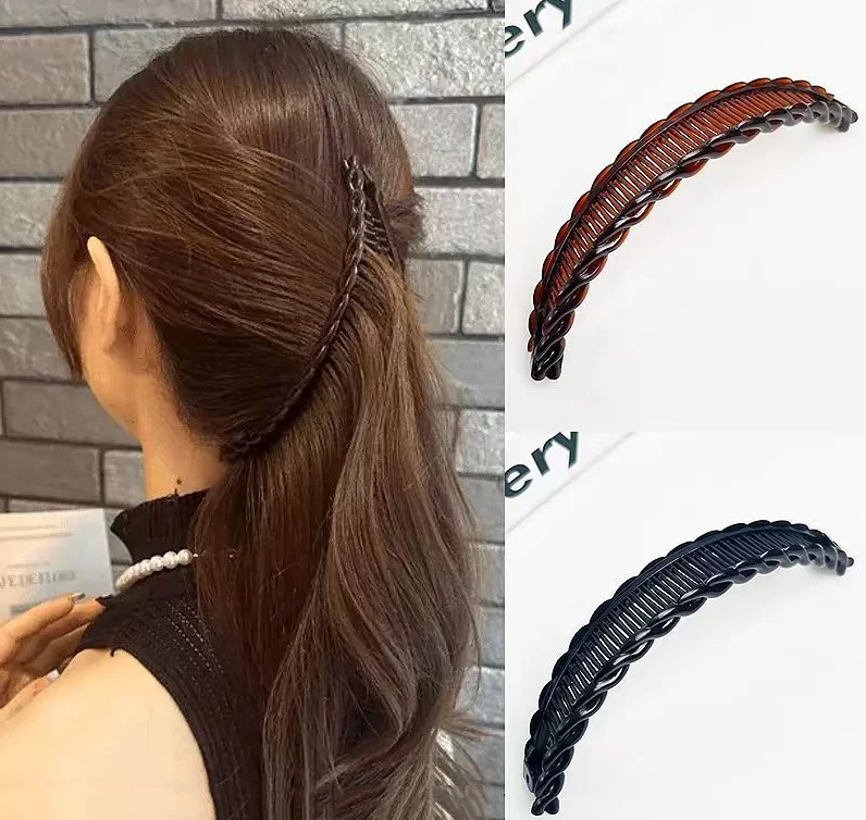 Hair clips hair accessories Women Banana Hair Clip Vintage Wave Comb Hairpin Hair Braids Style Tool for Girls