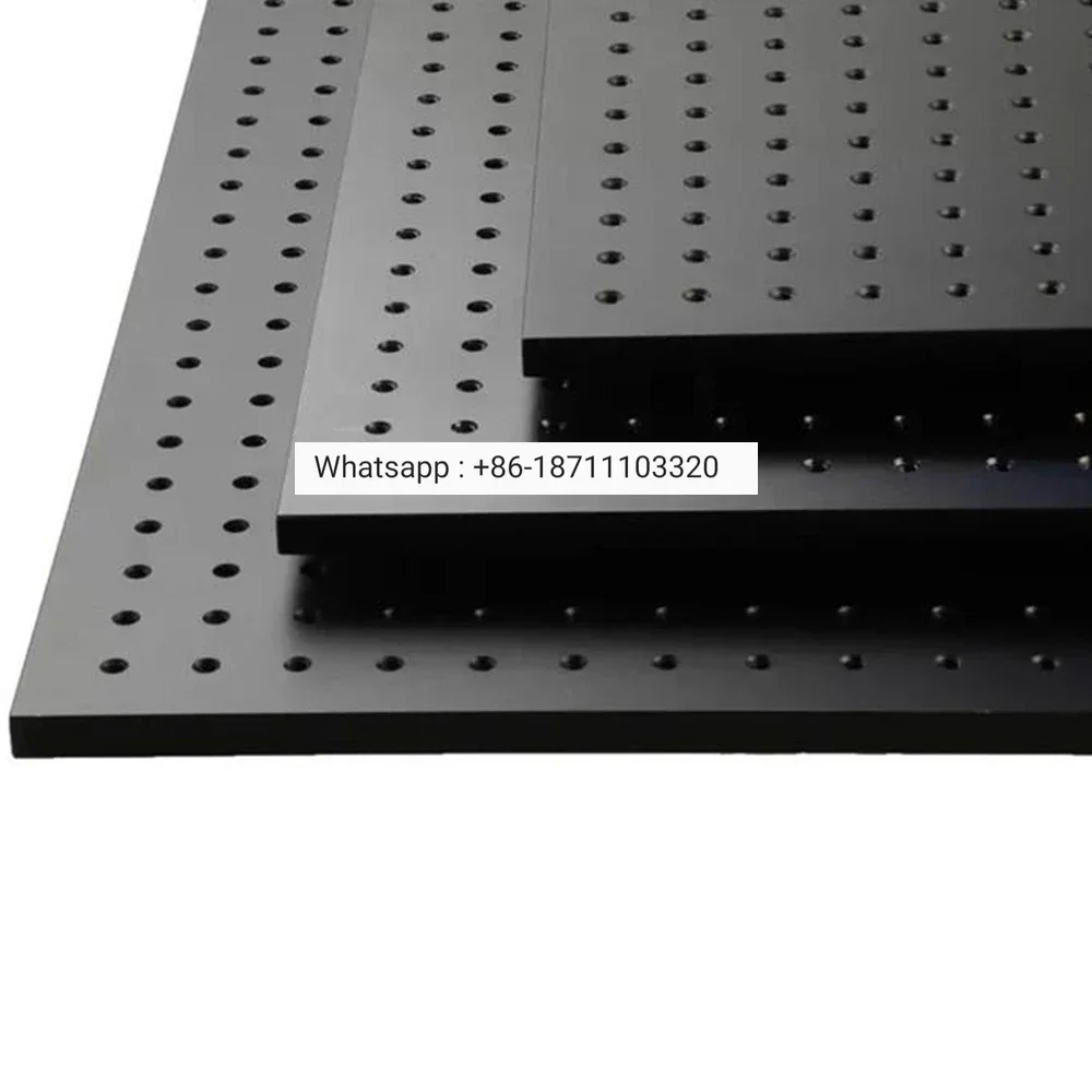 

High Precision Black Anodized Aluminum M6 Tapped Mounting Holes Optical Flat Optical Plate Optical Breadboard