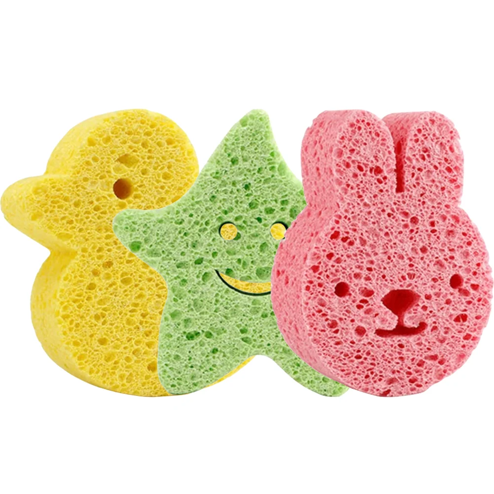 

3pcs Baby Shower Bath Bath Sponge Cartoon Bath Bath Bath Sponge Kids Bath Scrubber Toddler Shower Bath Bath Sponge for Baby