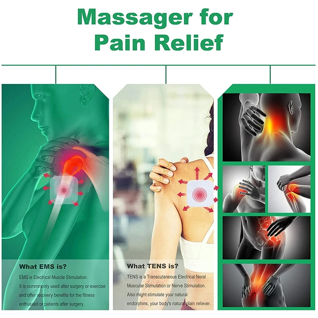 TENS Machine Muscle Stimulator, Electric Stimulation Massage EMS,For Pain  Relief Muscle Stimulation Electronic Pulse Massager - AliExpress