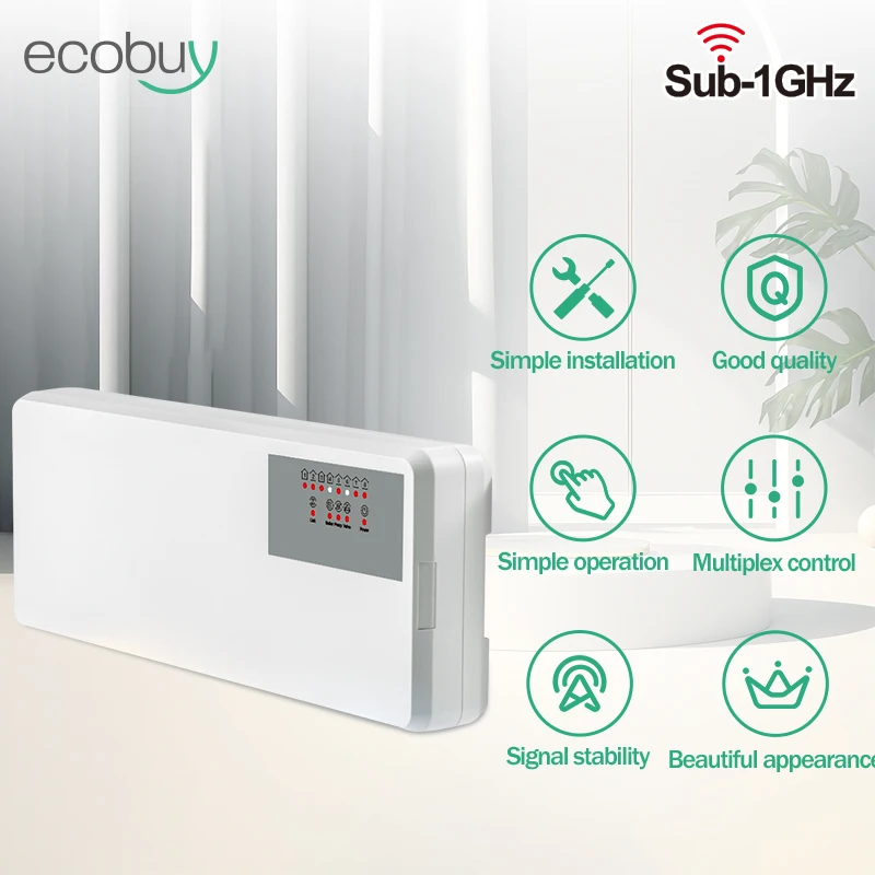 Termostato sem Fio Tuya Wifi rf Central Hub Controller Box com Lcd Indica Atuador de Aquecimento a Chão de Caldeira a Gás Sub-câmara