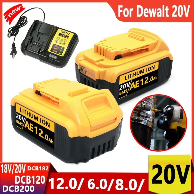 

Original DCB200 20V 8000mAh Lithium Replacement Battery For Dewalt 18V DCB184 DCB200 DCB182 DCB180 DCB181 DCB182 DCB201 DCB206