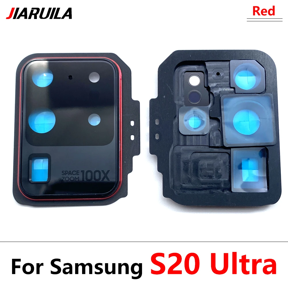 New For Samsung S20 Ultra S20 Fe S20 Plus S20 Repair Replace Back Camera Glass Lens Cover with Frame Holder Replacement Part