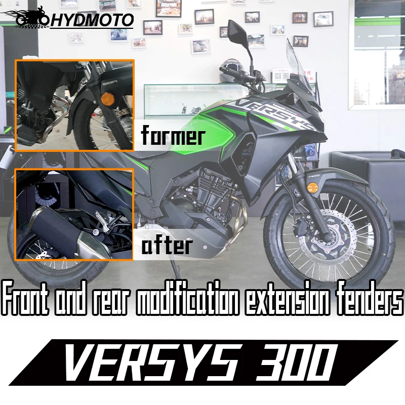 thumbnail interactive-video image 1 of Puig Rear Fender Extension For Kawasaki Versys 1000 2012-2019 - Carbon Black Style 1 of 6