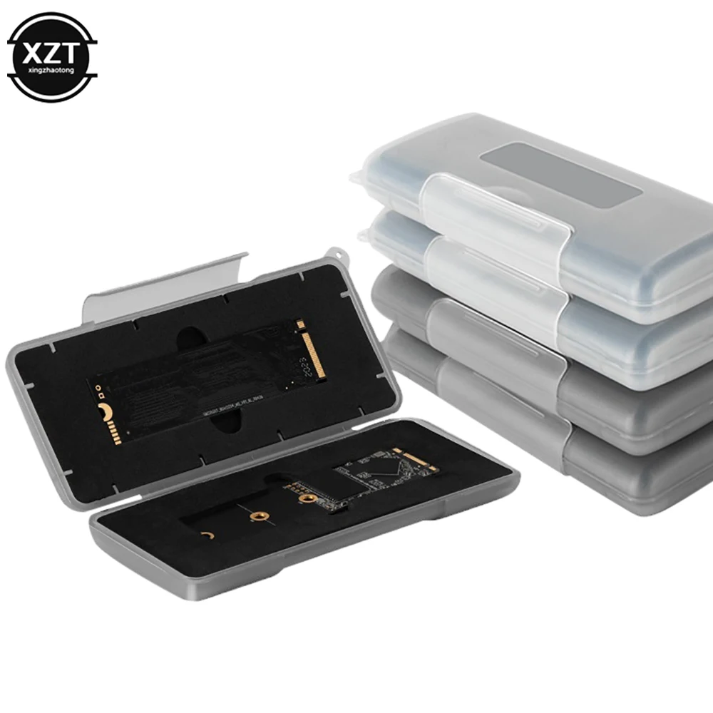 Waterproof M2 2280 SSD Plastic Case Anti-static Storage Box Memory Holder Protection for 2 x M.2 NVME 2280 Solid State Drive hard disk case,m2 ssd enclosure,memory card storage case