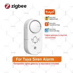 Zigbee Smart Siren Alarm with 110dB Sound and Light Alert (Tuya Siren Alarm)